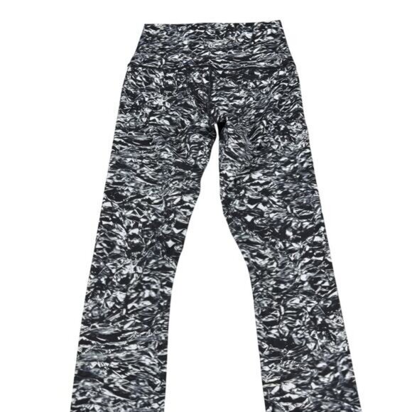 LULULEMON Wunder Under Hi-Rise Tight 28" Sz 4 Liquid Platinum Alpine White Multi - Picture 7 of 8